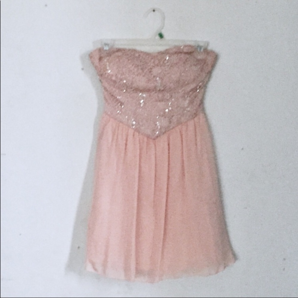 Light Pink Strapless Formal Dress